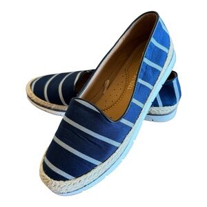 Comfort by Alexis Bendel Women’s Navy Striped Slip-on Espadrille Sz 7.5 Coastal